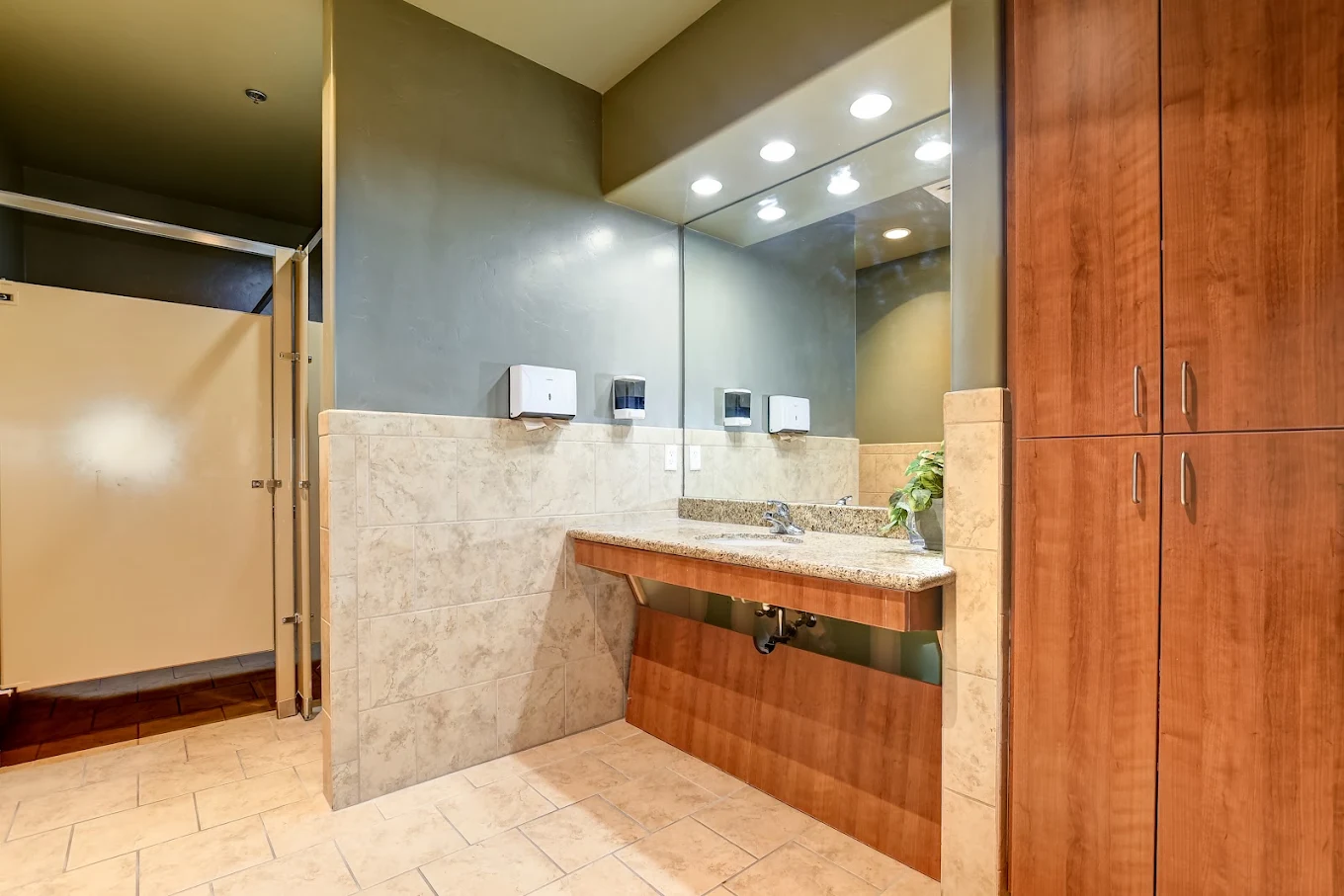 A bathroom in the AnchorPoint residence